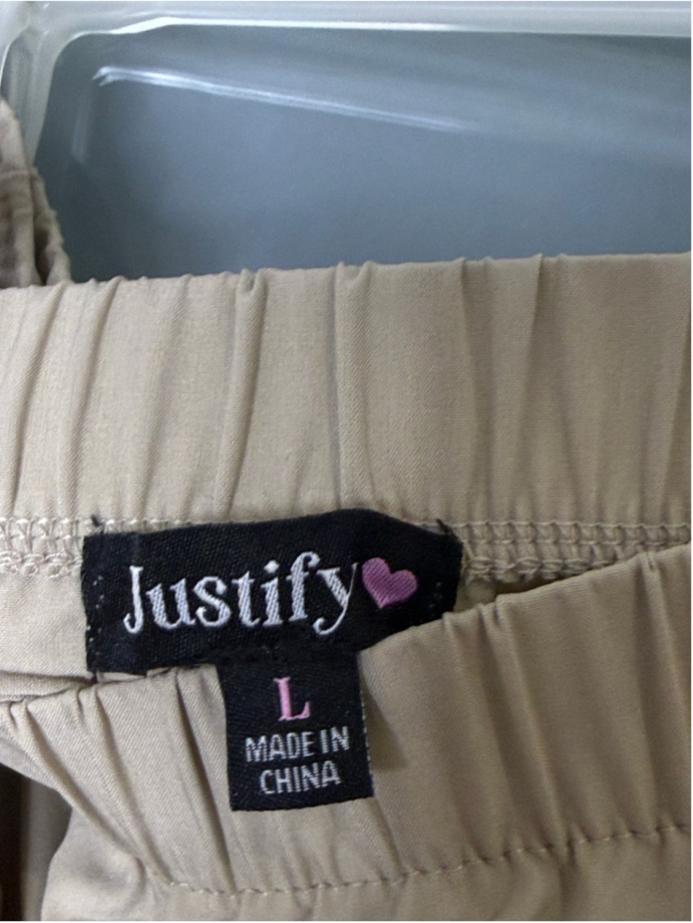 Justify Beige Strapless Cargo Jumpsuit L - Picture 6 of 7